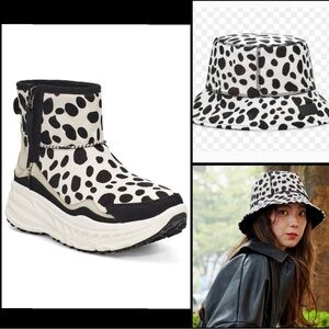 UGG CA805 unisex calf-hair zipper boot / sneaker / calf-hair bucket hat / NEW